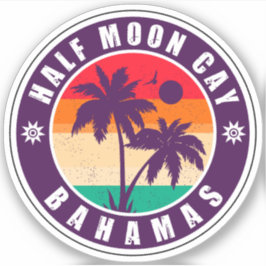 Halva Måne Cay Bahamas Retro Vintage Vacation 60-t Klistermärken