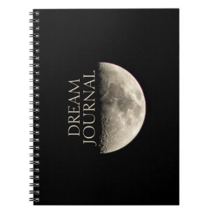 Halva Måne Dream Journal Anteckningsbok