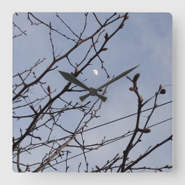 Halva Måne i Daylight Fyrkantig Klocka