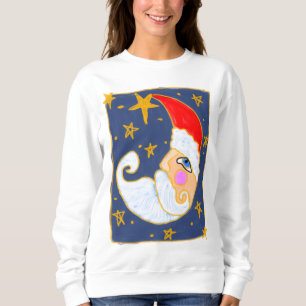 Halva Måne Jultomten Abstrakt Art T Shirt