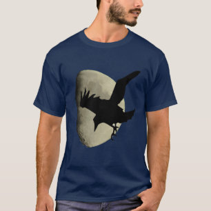 Halva Måne med flygande Kråka i bakre delen Silhou T Shirt