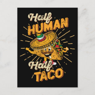Halva mänskligt Taco Tacho Tisdag Cinco de Mayo Vykort