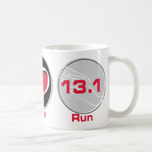 Halva-Maraton 13,1 för fredkärlekspringa Kaffemugg