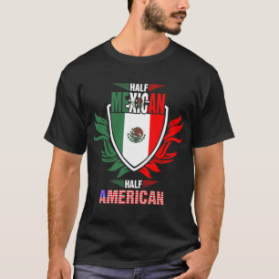 Halva mexikanska halvamerikanska Tshirt T Shirt