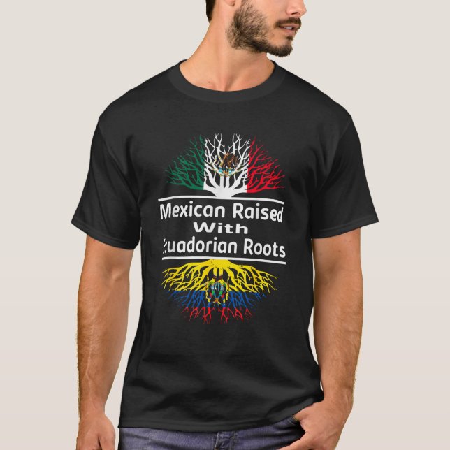 Halva mexikanska halvecuadorianska Mexiko Ecuador  T Shirt (Framsida)