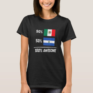 Halva mexikanska halvsalvadoranska Pridet Mexiko E T Shirt