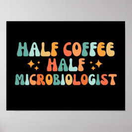 Halva mikrobiologen i vintage poster