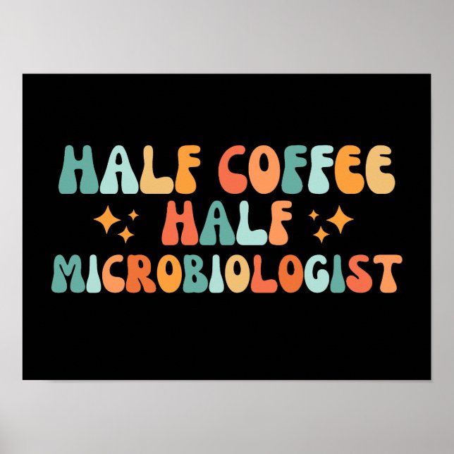 Halva mikrobiologen i vintage poster (Framsidan)
