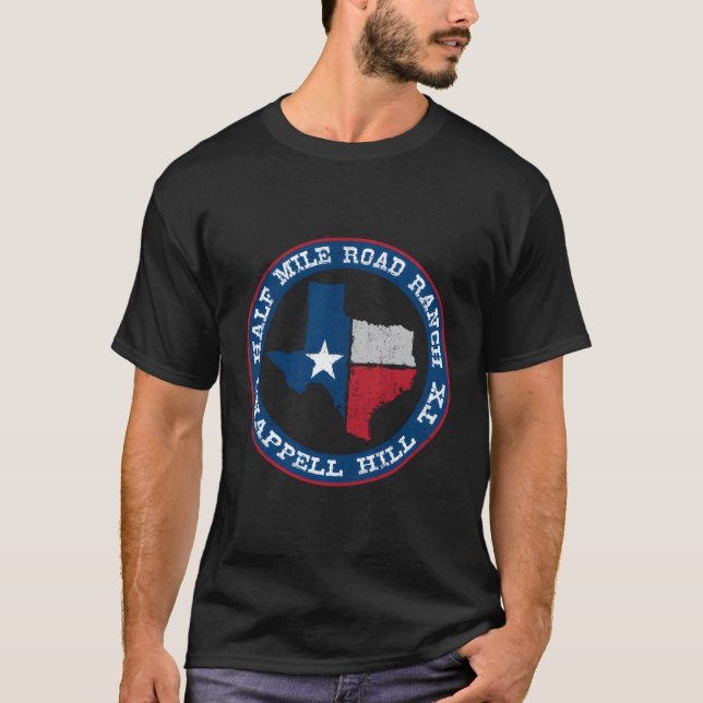 Halva Mile Road Ranch Chappell Backe Texas T Shirt (Framsida)
