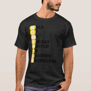 Halva min energi Slösat på slumpmässiga kunskaper T Shirt