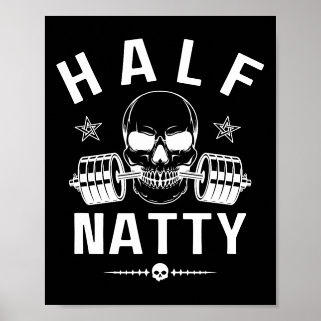 Halva Natty Athletic Fitness Gym Bodybuilding Meme Poster (Framsidan)