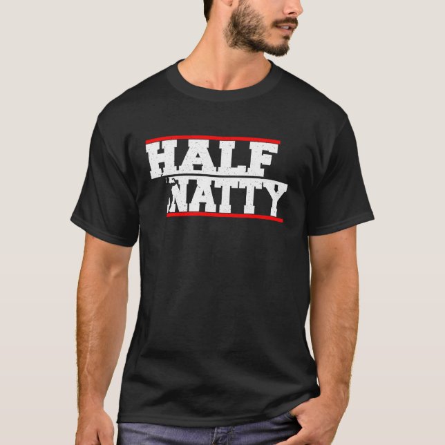 Halva Natty Athletic Fitness Gym Bodybuilding Meme T Shirt (Framsida)