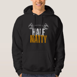 Halva Natty Funny Bodybuilding Workout Gym För man Hoodie