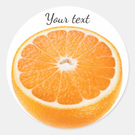 Halva orangen runt klistermärke