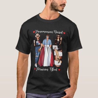 Halva peruanska halva Panaian i Perus Flagga Pan T Shirt
