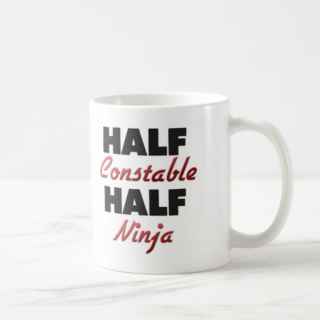Halva poliskonstapela halva Ninja Kaffemugg (Höger)
