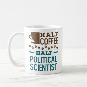 Halva politiska kaffeforskare kaffemugg