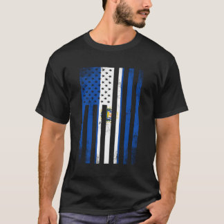 Halva salvadoranska Flagga American Inside Me USA T Shirt