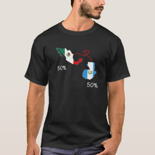 Halva salvadoranska halva Honduran Flagga Salvador T Shirt