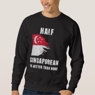 Halva Singaporean är bättre än ingen märklig Singa Lång Ärmad Tröja