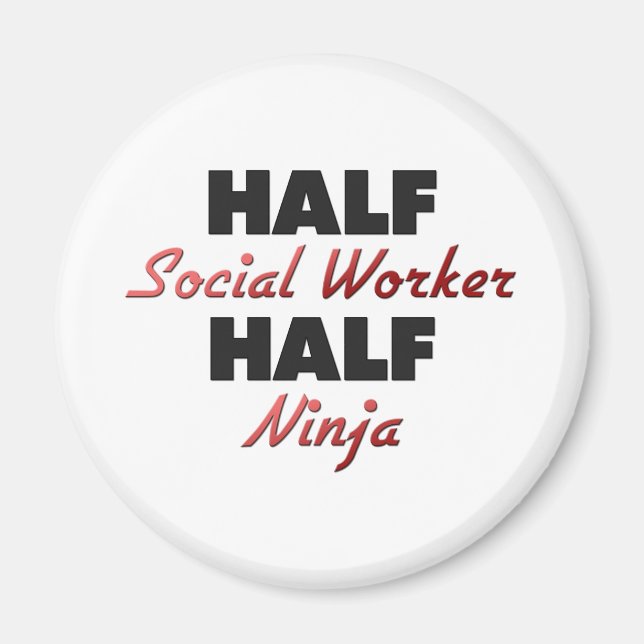 Halva Social Worker Halva Ninja Magnet (Framsidan)