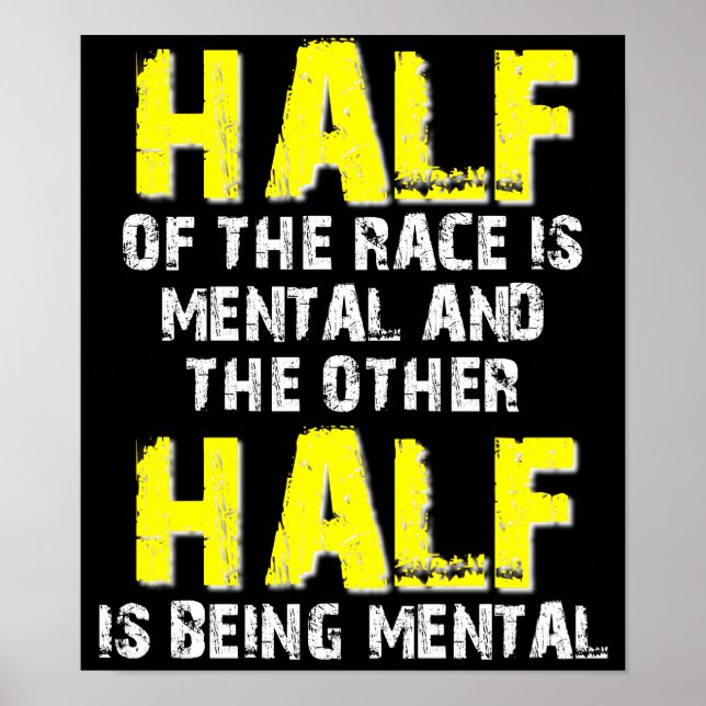 Halva Tävling Dirt Bike Motocross Poster tecken (Framsidan)