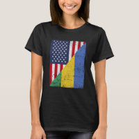 Halva USA flagga-halvan av Gabon-Flagga, Gabon