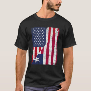 Halva USA flagga i Liberia Flagga American Libiria T Shirt