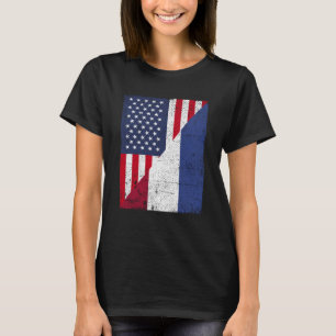 Halva USA flagga, Nederländerna, Flagga, amerikans T Shirt