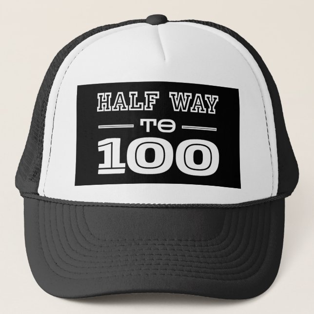 Halva Vägen 100 Roligt 50-årsdag  Keps (Framsida)