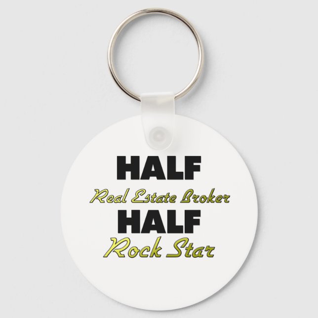 Halva verkliga Gods-mäklare, halv Rockstjärna Nyckelring (Framsida)