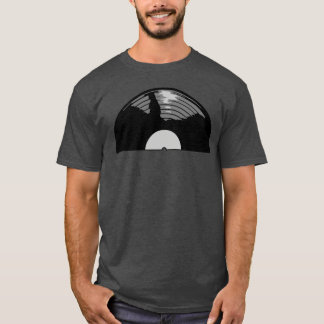 Halva vinylskivor musik vänner t shirt