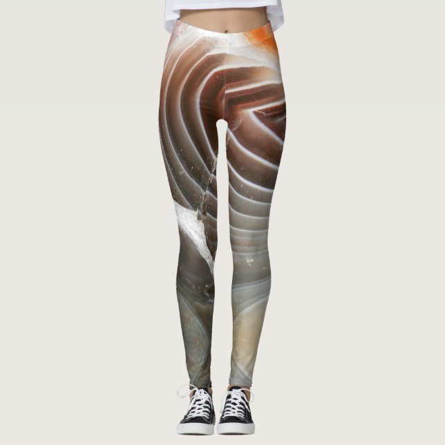 Halvädelsten sten textur struktur leggings (Framsida)