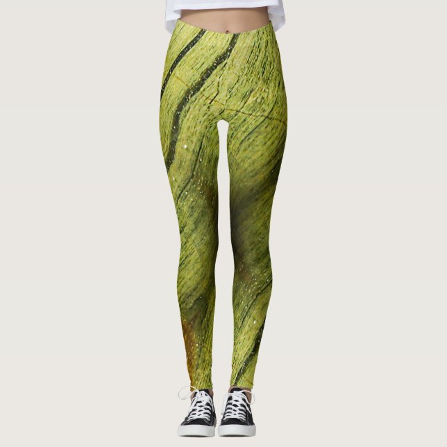 Halvädelsten stens texturstruktur leggings (Framsida)