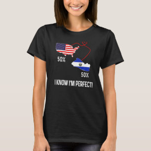 Halvamerikansk El Salvador Flagga Combined Karta S T Shirt
