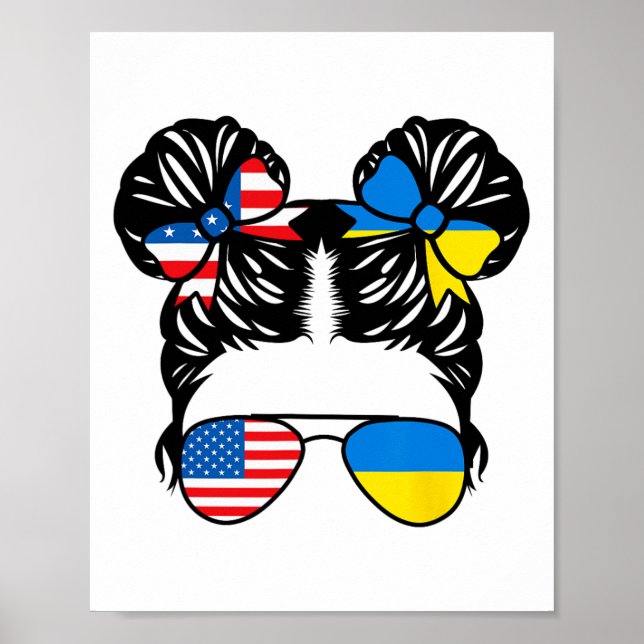 Halvamerikansk Halvukrainskt Flick Usa Ukraina Fla Poster (Framsidan)