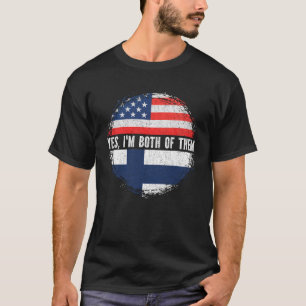 Halvamerikanska Finland, Finland, USA flagga T Shirt