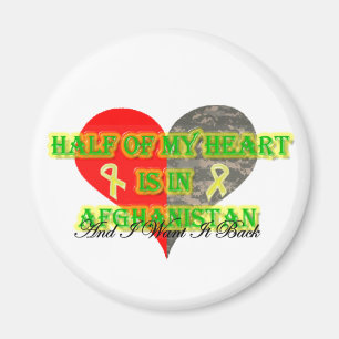 Halvan av min hjärta är i Afghanistan Magnet