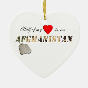 Halvan av min hjärta är i den Afghanistan Julgransprydnad Keramik