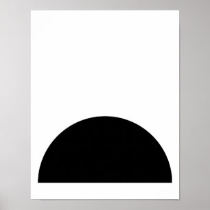Halvan cirklar affischtrycket poster