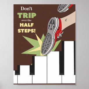 Halvan kliver musikaffischen poster