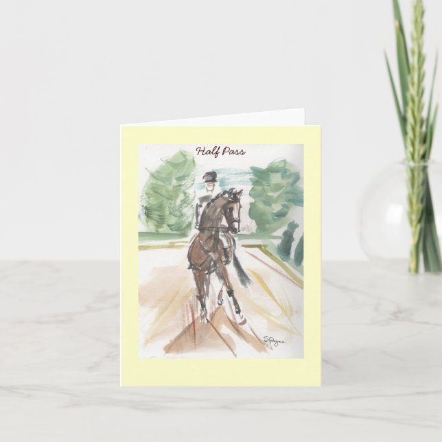 Halvan passerar noterar kortet kort (Framsida)