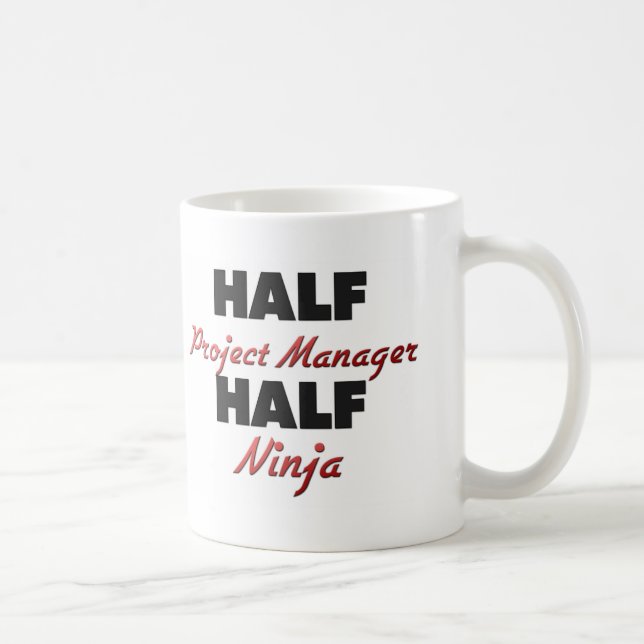 Halvan projekterar chefen halva Ninja Kaffemugg (Höger)
