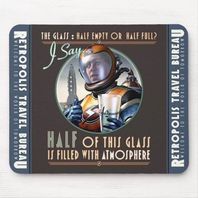 Halvan som fylls med atmosfärmusen, vadderar musmatta (Framsidan)