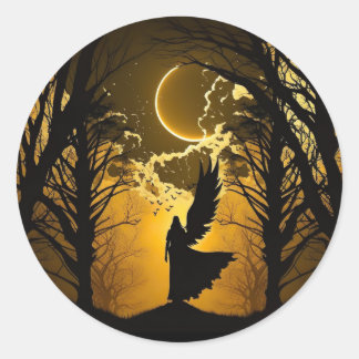 Halvänggel Runt Klistermärke