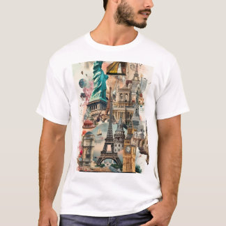 halvärmad t-shirt med fantastiskt tryck