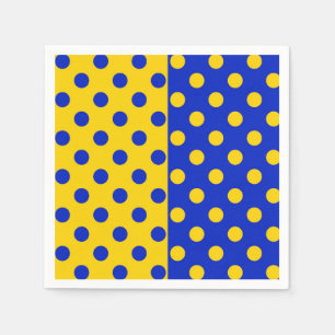 Halvblå gula prickar mönsterdesign pappersservett