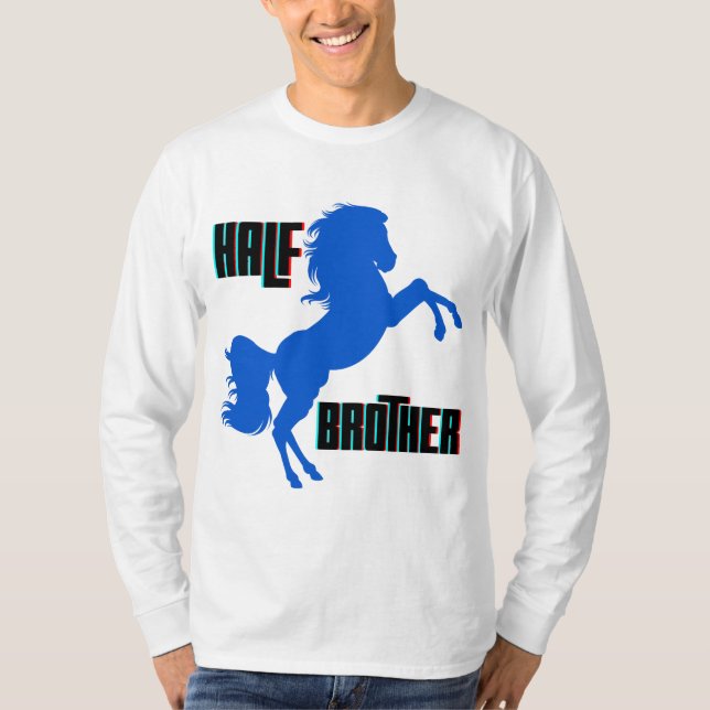 Halvbroderhäftning T Shirt (Framsida)