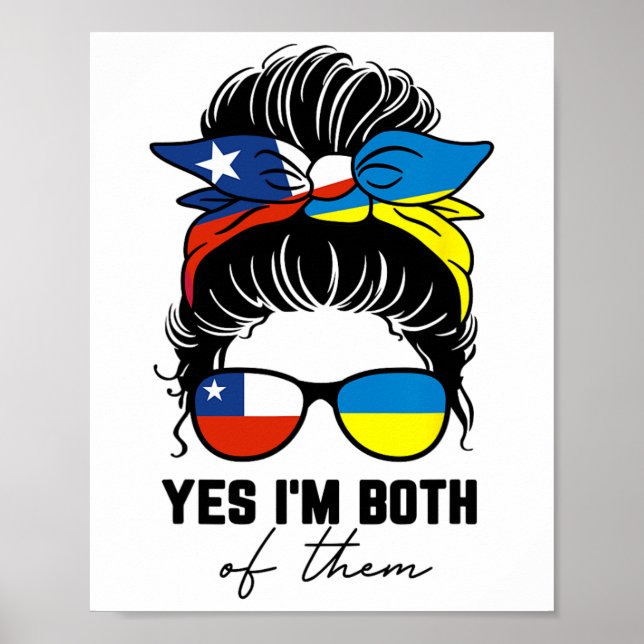 Halvchilensk Halvukrainska Flicka Chile Ukraina Fl Poster (Framsidan)