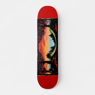 Halvcirkel och solnedgång Skateboard